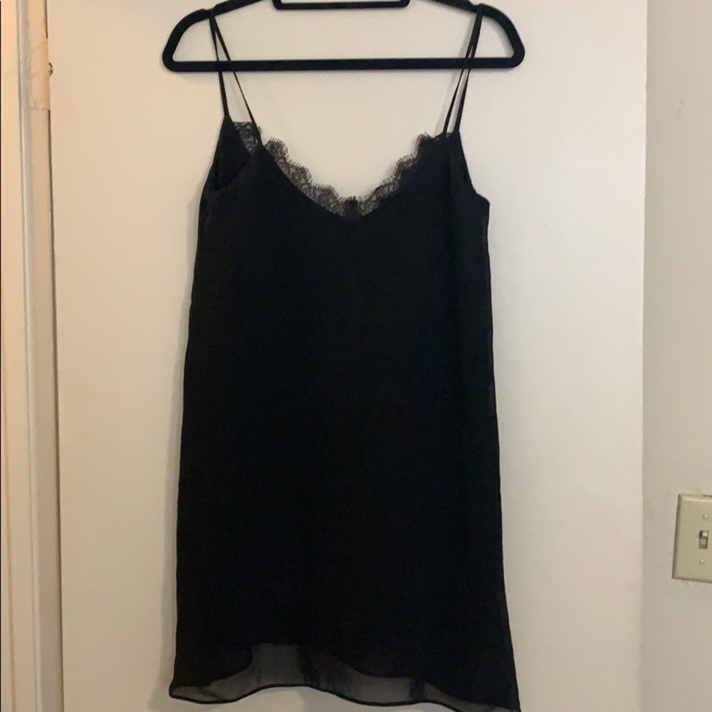 Black slip dress